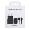 SAMSUNG CARGADOR Y CABLE 25W TIPO C - C NEGRO