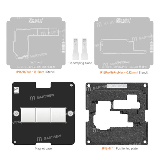STENCIL PLATAFORMA INTERPOSER IPHONE 16 SERIE 0,12MM AMAOE